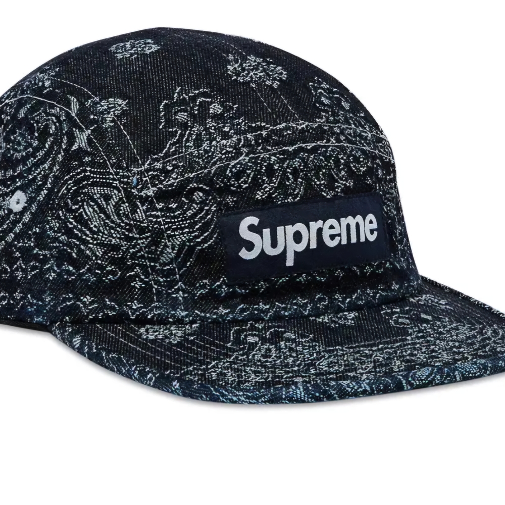 SUPREME DENIM BANDANA CAMP CAP